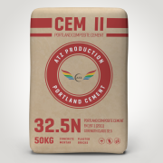 CEM II 32.5N - ATZ Portland Cement reasonable price 50kg bag Jumbo bags and Can make OEM brand Used for Mansonry