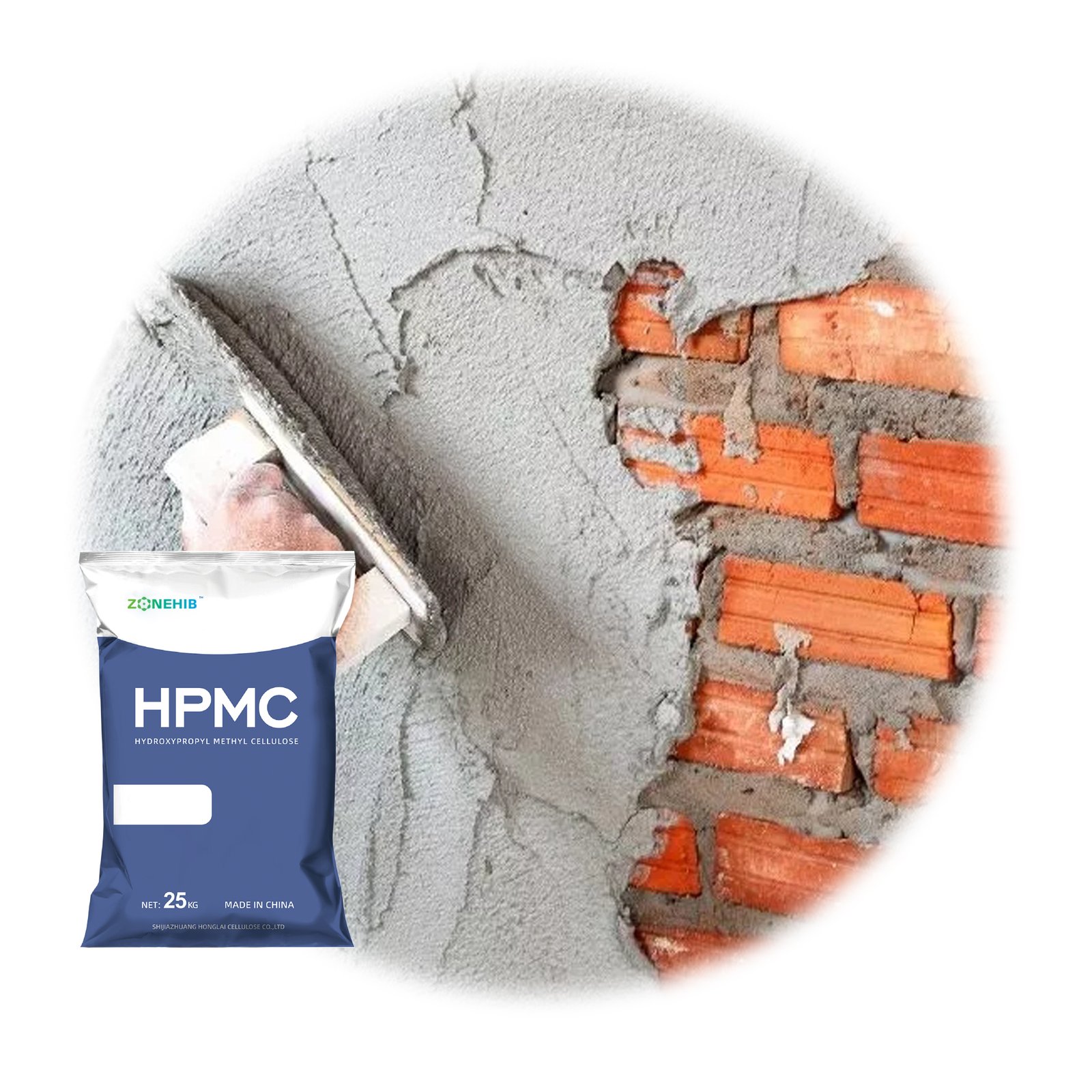 Construction Chemicals Raw Materials Thickener Cellulose Ether HPMC Powder for Lightweight Plastering Plaster